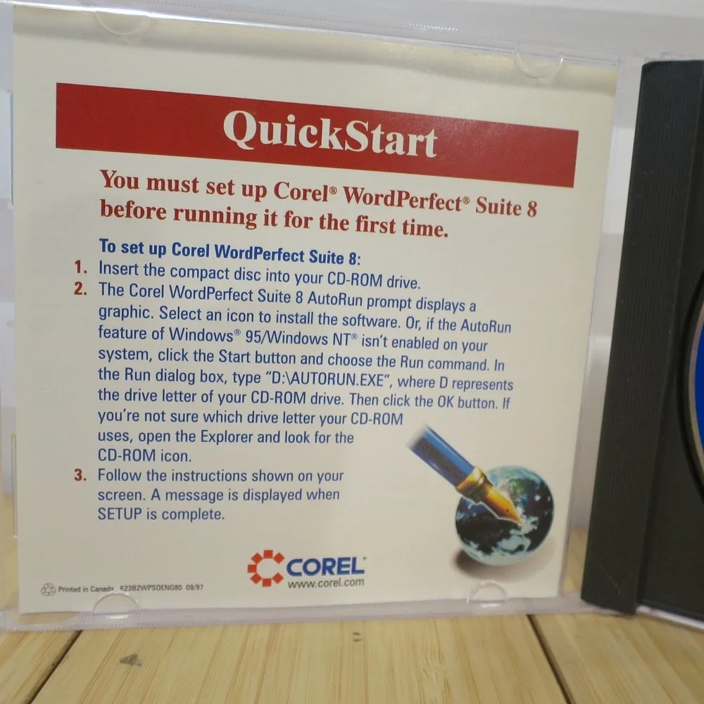 Corel WordPerfect Suite 8 CD-ROM‎ PC for Windows 95 and NT